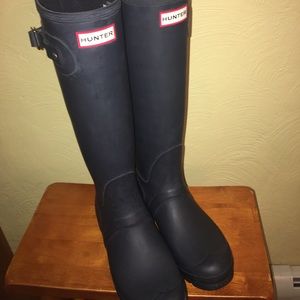 Hunter: Women’s Original Tall Rain Boots Navy Blue